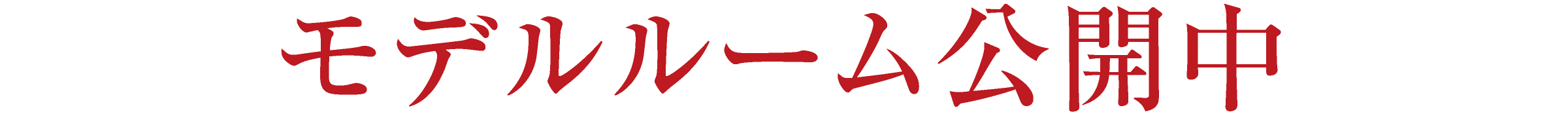 モデルルーム公開中