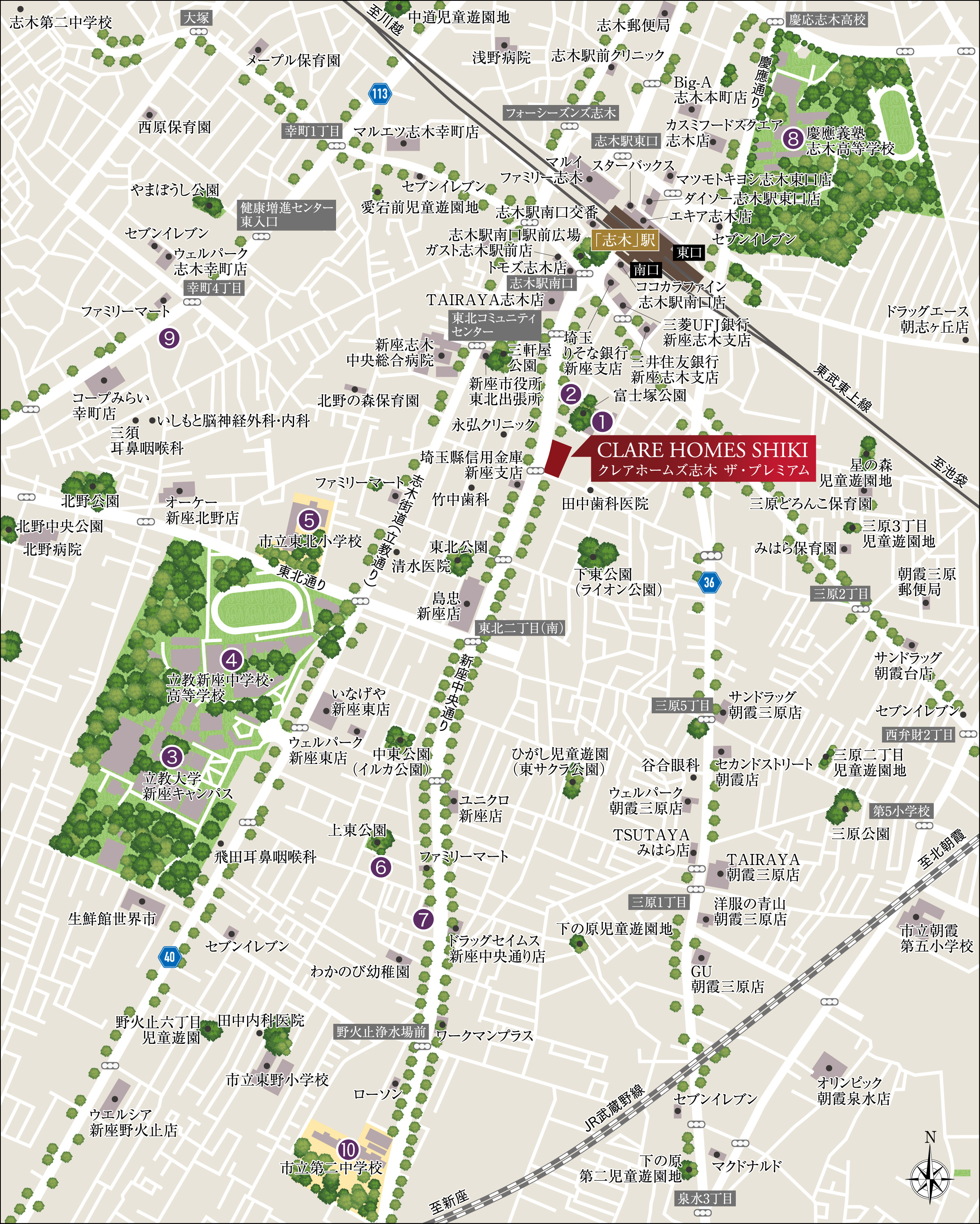 現地周辺図
