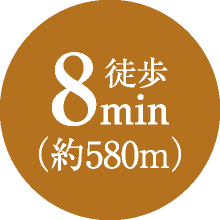 徒歩8min