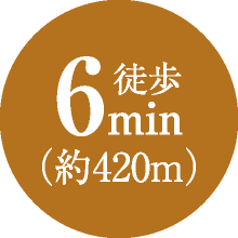 徒歩6min