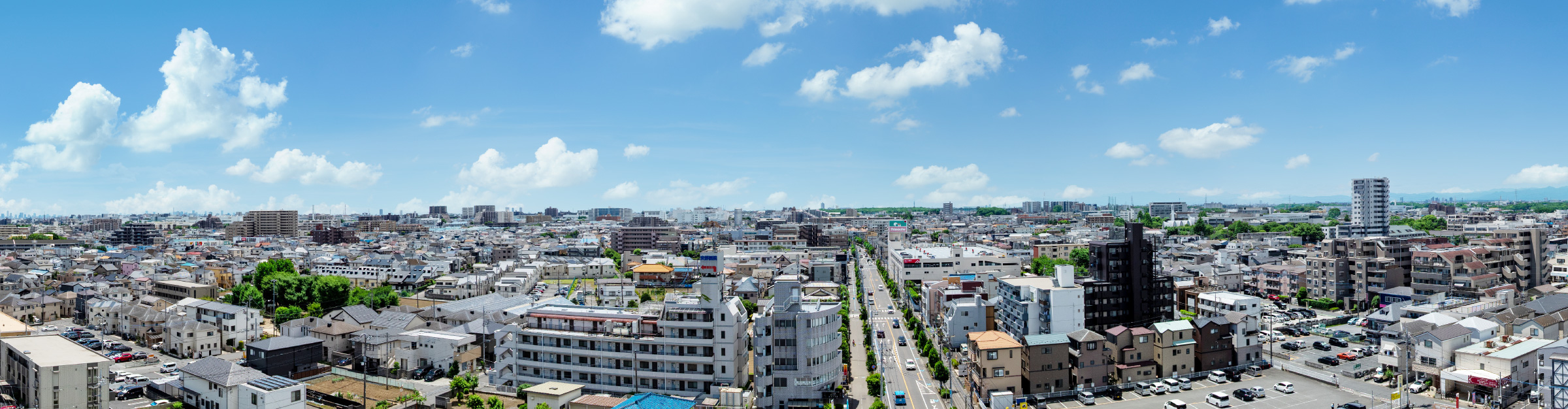 現地11階相当から南方向を望む