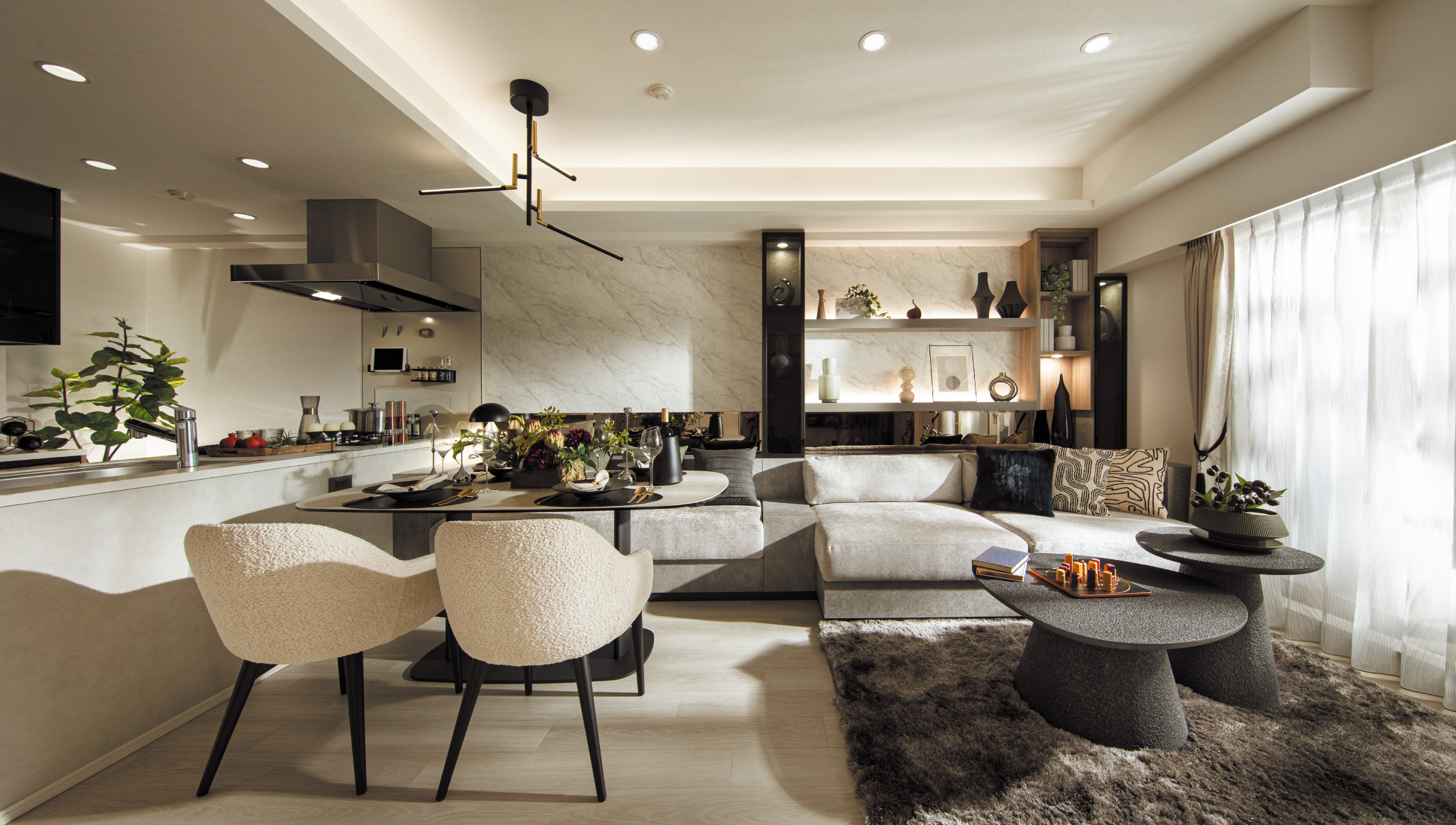 LIVING DINING KITCHEN