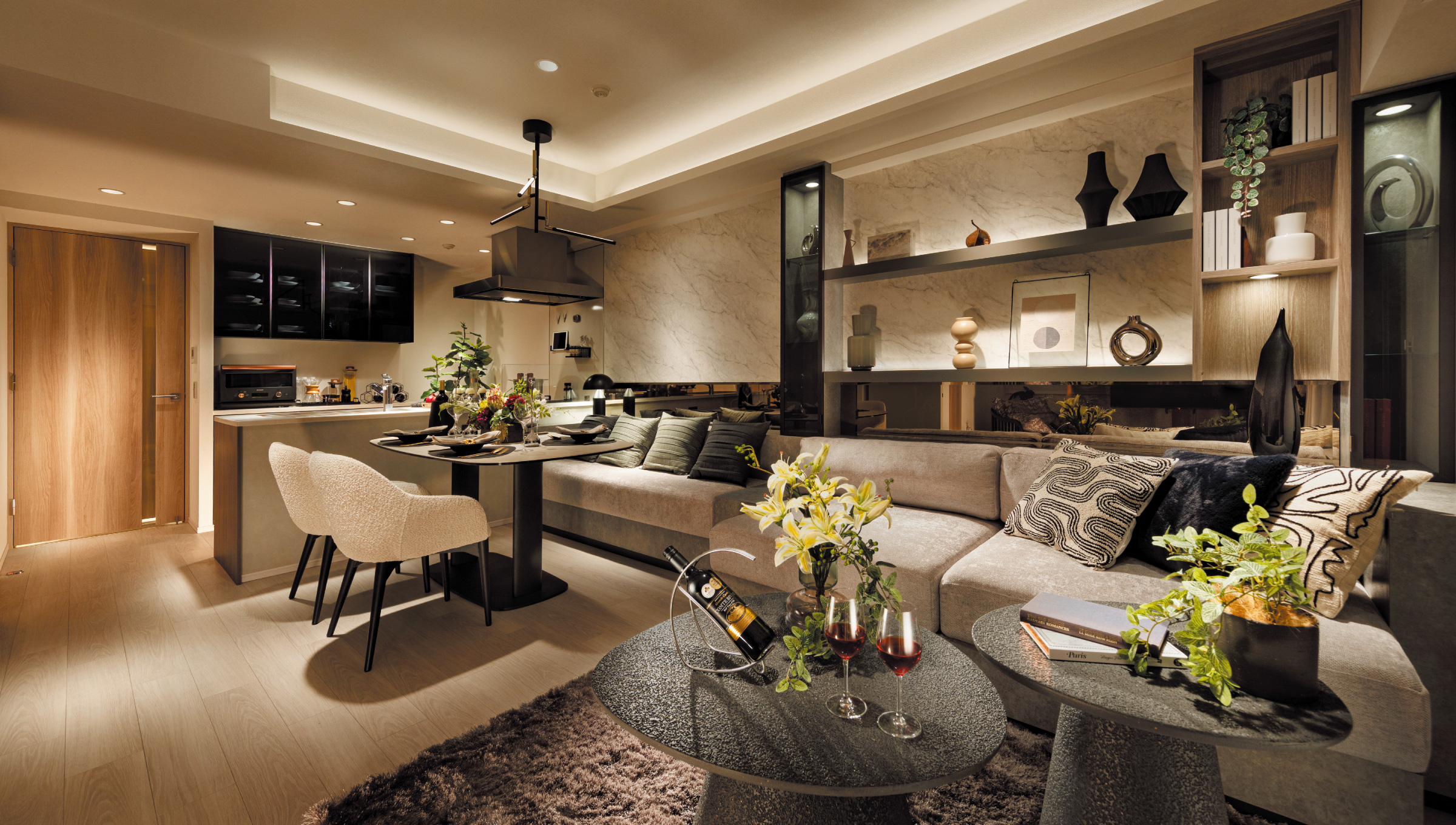 LIVING DINING KITCHEN