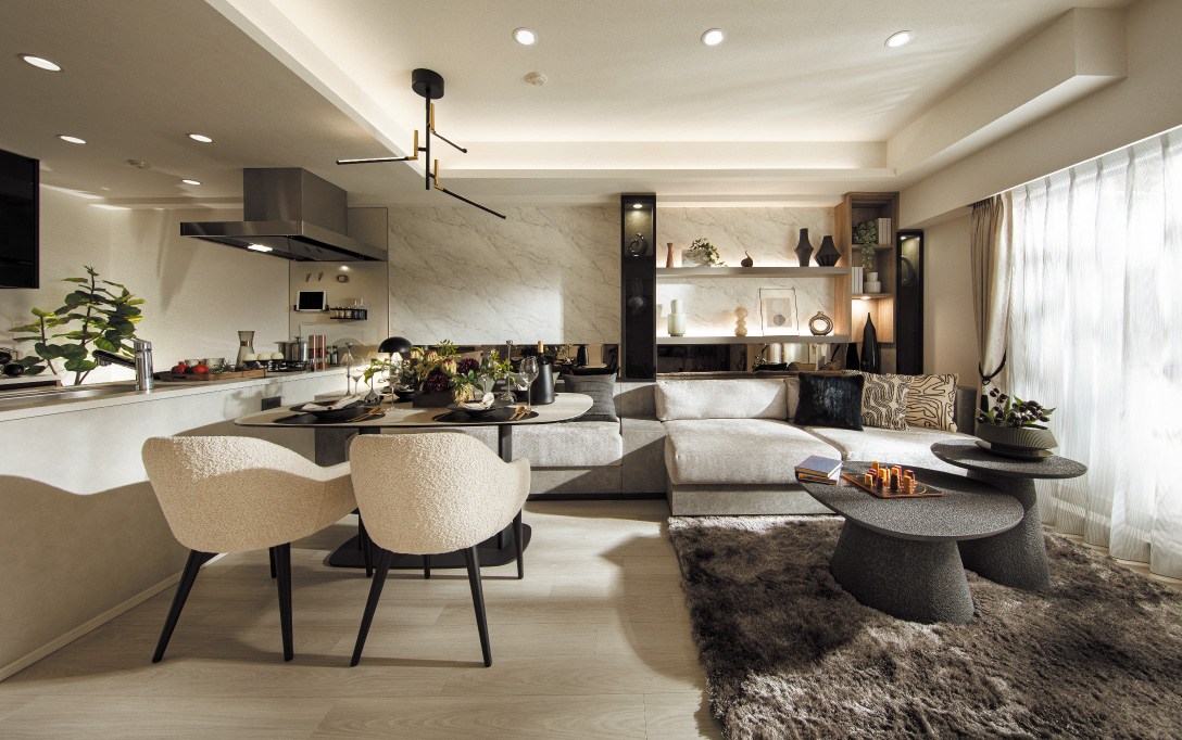 LIVING DINING KITCHEN